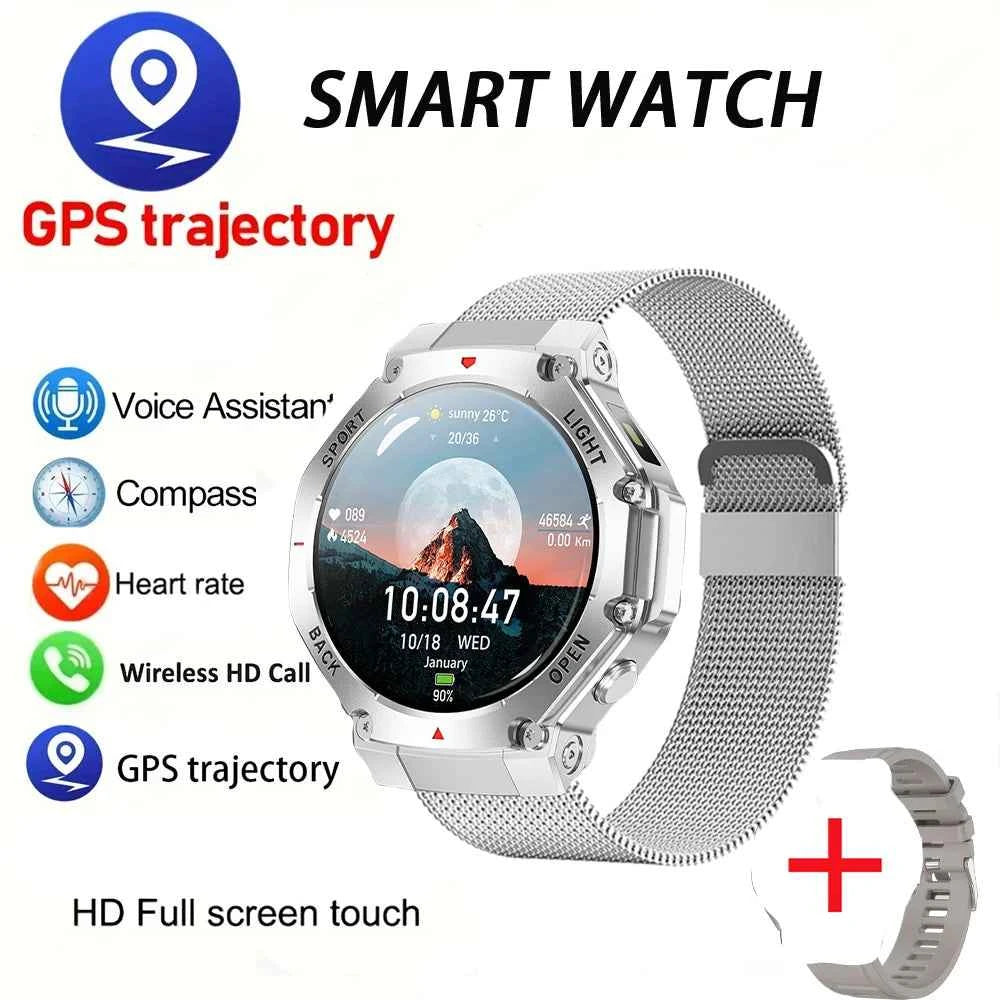 2025 New LED Smart Watch Men's HD AMOLED Bluetooth Call Waterproof Smartwatch Heart Rate Monitoring Women's Health Smart Watches - Mountain ship