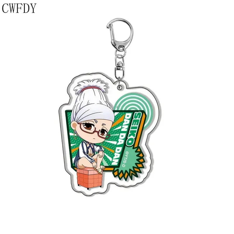 New Anime Dandadan Momo Acrylic Keychain Children Cartoon Badge Pendant Charms Key Chain Jewelry Accessories For Fans Xams Gift Mountain ship
