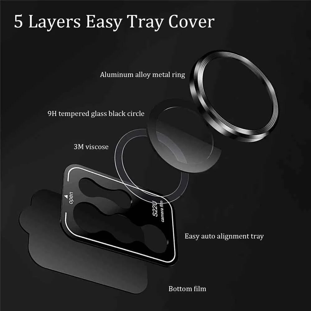 For Samsung S24 S23 Ultra Camera Lens Protector Aluminum Alloy Metal Tempered Glass Camera Film For Galaxy S22 Ultra Accessories - Mountain ship