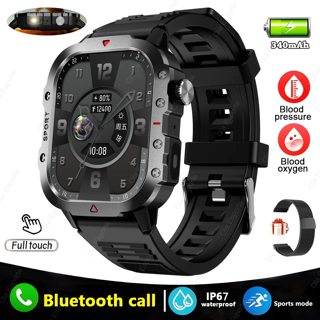 Original Men Smart Watch Bluetooth Call Fitness Clock 3ATM IP68 Swim Waterproof Sports Smartwatch for Women Xiaomi Android 2024 - Mountain ship