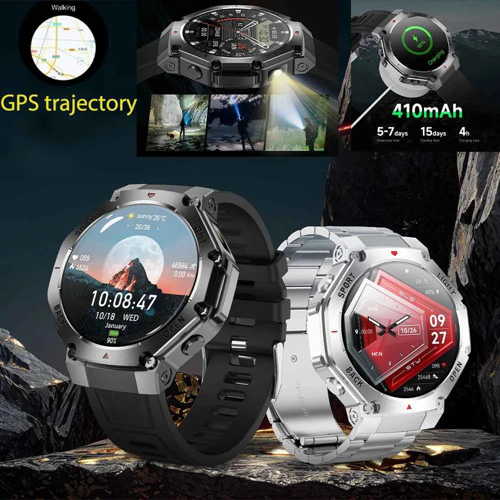 2025 New LED Smart Watch Men's HD AMOLED Bluetooth Call Waterproof Smartwatch Heart Rate Monitoring Women's Health Smart Watches - Mountain ship