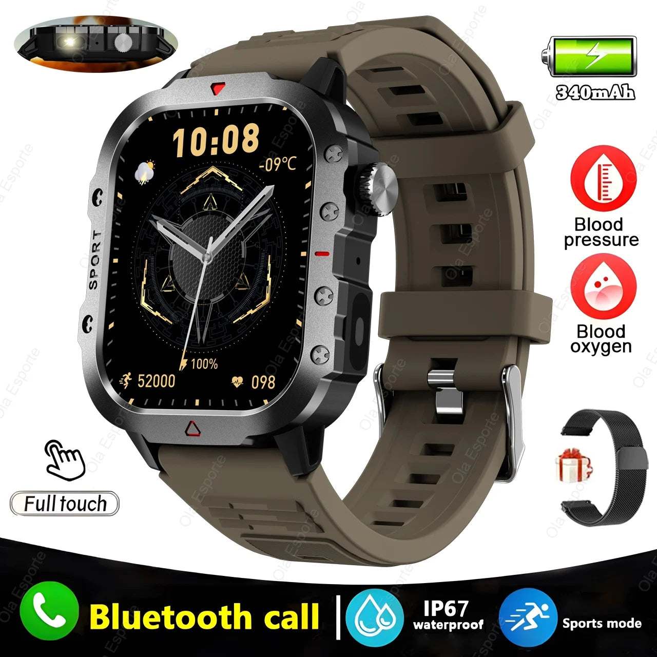 Original Men Smart Watch Bluetooth Call Fitness Clock 3ATM IP68 Swim Waterproof Sports Smartwatch for Women Xiaomi Android 2024 - Mountain ship