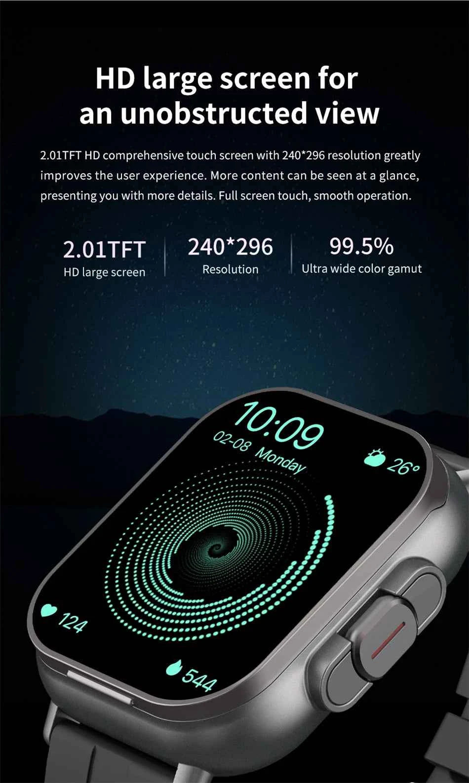 2024 Smart Watch 2 in 1 With Earphone Smartwatch Bluetooth Call Men Watch GPS Track Heart Rate Monitor Play Music SmartWatch - Mountain ship