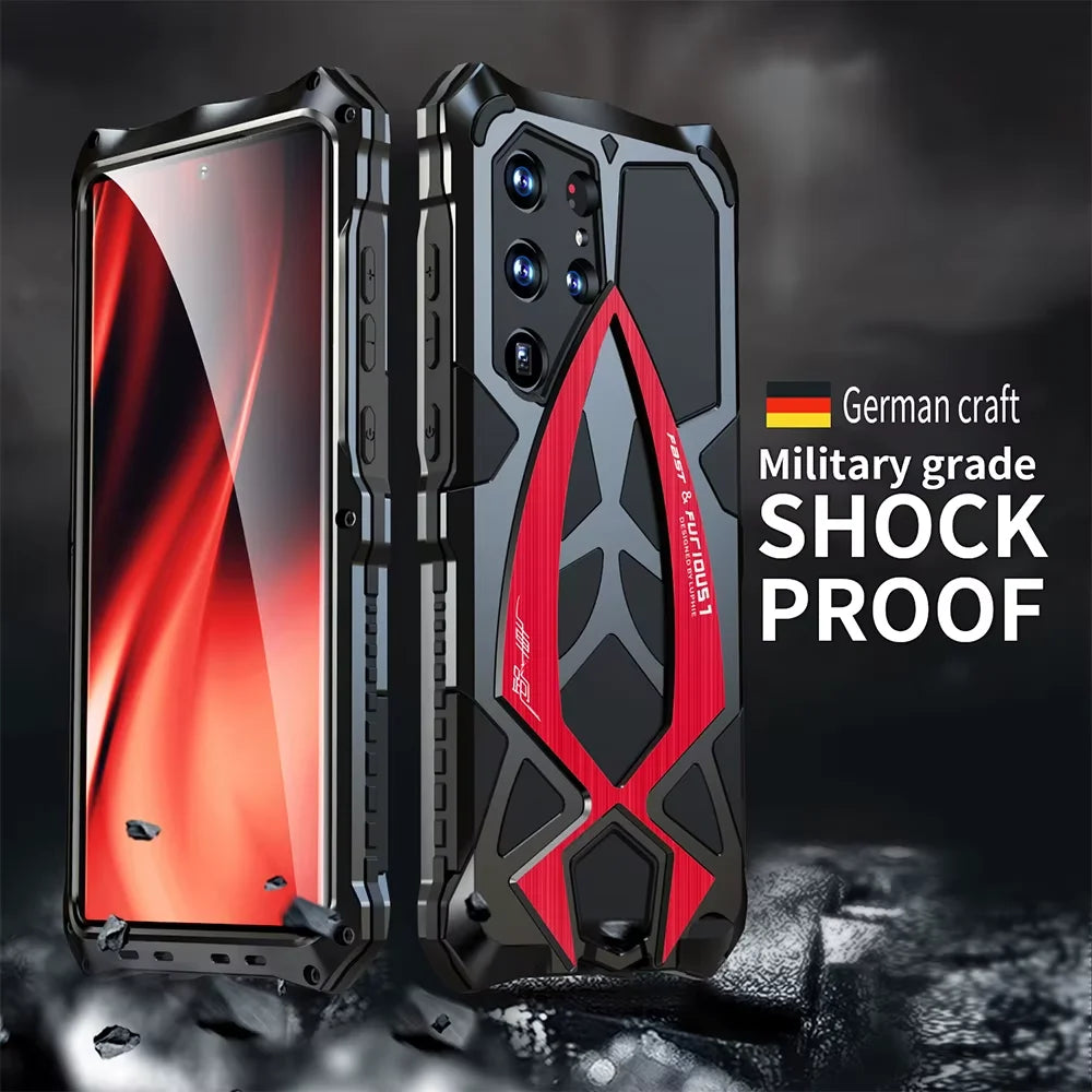 Luphie Metal Full Protect Armor Case For Samsung Galaxy S25 Ultra Phone Cover S24 23 S22Ultra S25 S24 Plus 5G Shockproof Fundas - Mountain ship