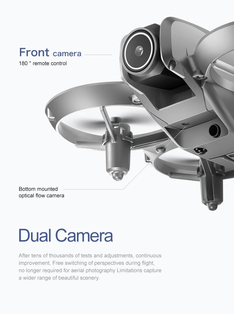 2025 D16 Mini Drone HD Camera 4K 1080P 180 ° Lens Dron Professional Obstacle Avoidance Optical Flow FPV Dron RC Quadcopter Toys - Mountain ship