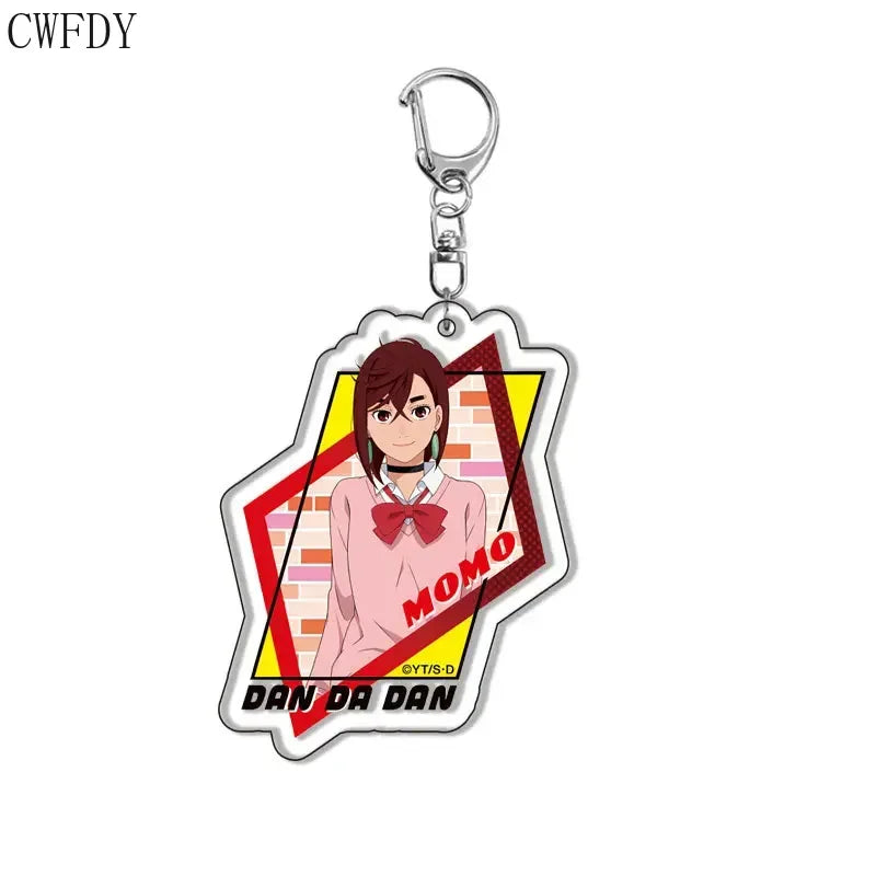 New Anime Dandadan Momo Acrylic Keychain Children Cartoon Badge Pendant Charms Key Chain Jewelry Accessories For Fans Xams Gift Mountain ship