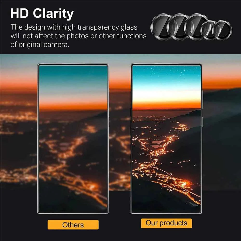 For Samsung S24 S23 Ultra Camera Lens Protector Aluminum Alloy Metal Tempered Glass Camera Film For Galaxy S22 Ultra Accessories - Mountain ship