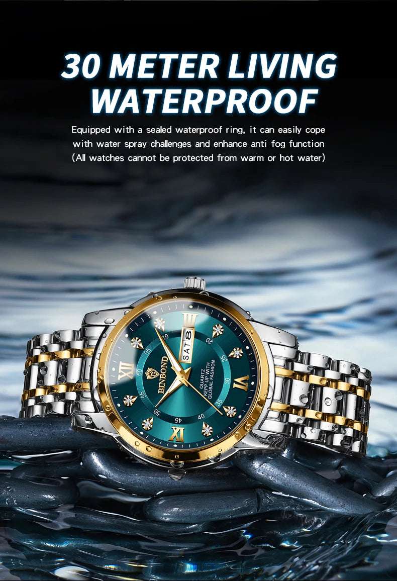 2024 Top Brand Luxury Fashion Diver Watch Men 30ATM Waterproof Date Clock Sport Watches Mens Quartz Wristwatch Relogio Masculino - Mountain ship