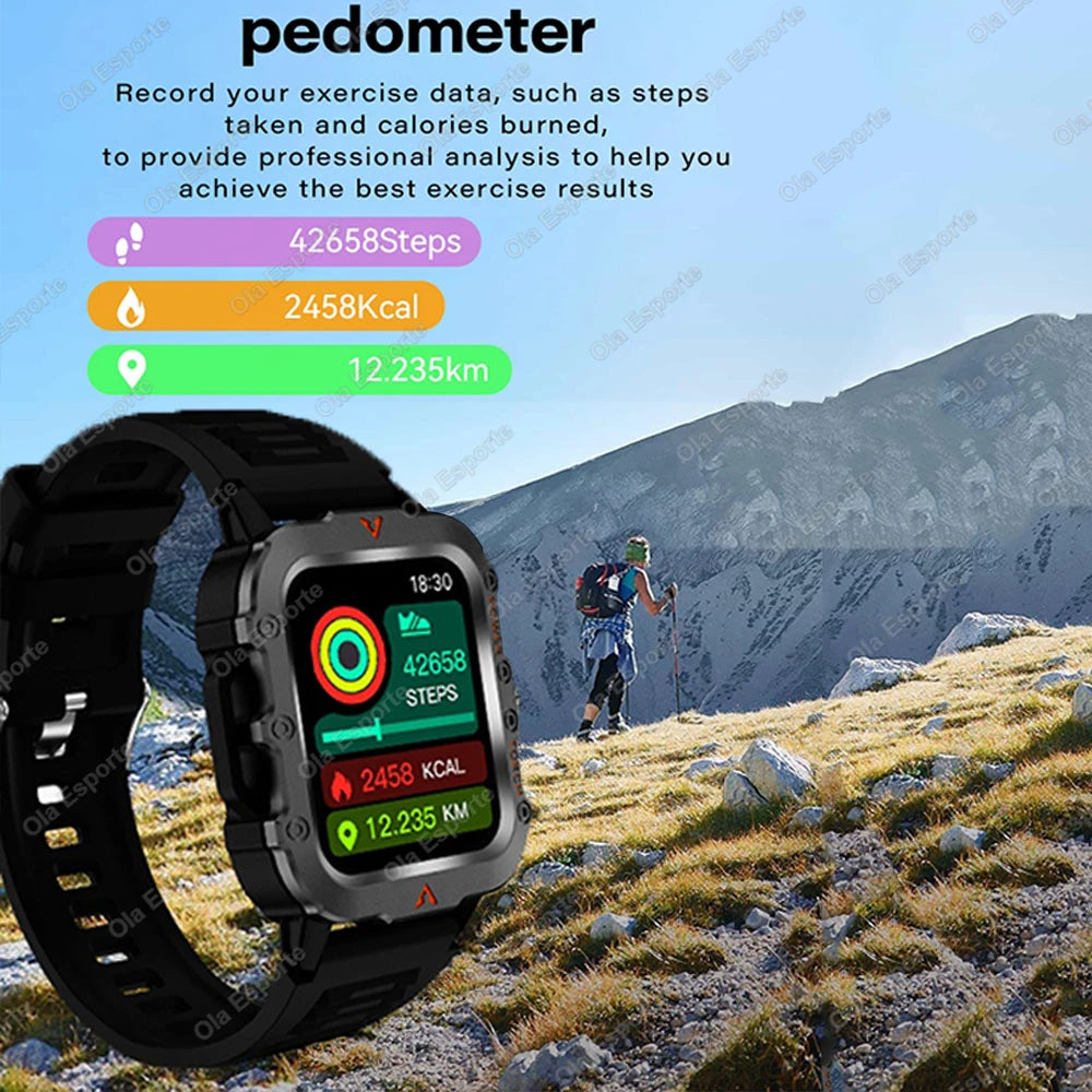 Outdoor Sports Smart Watch for huawei xiaomi Samsung 2025 Men Women Watches Fitness Track ECG+PGG Smartwatch with Led Lighting - Mountain ship
