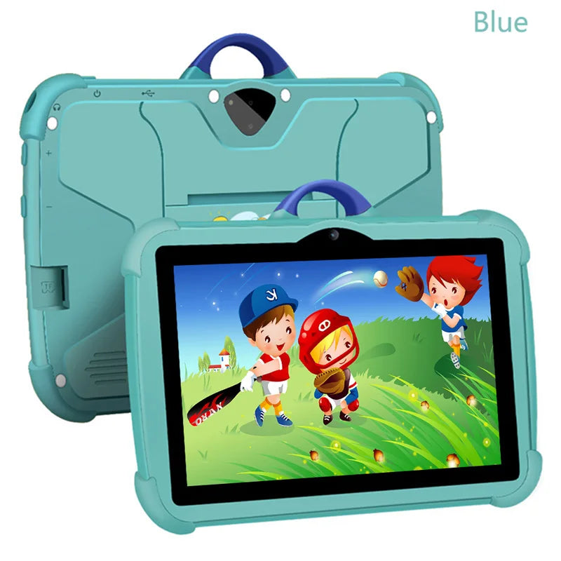 New Cartoon Pattern Kids Tablet 7 Inch Quad Core 4GB RAM 64GB ROM Android Learning Education Games Tablets Children's Gifts - Mountain ship