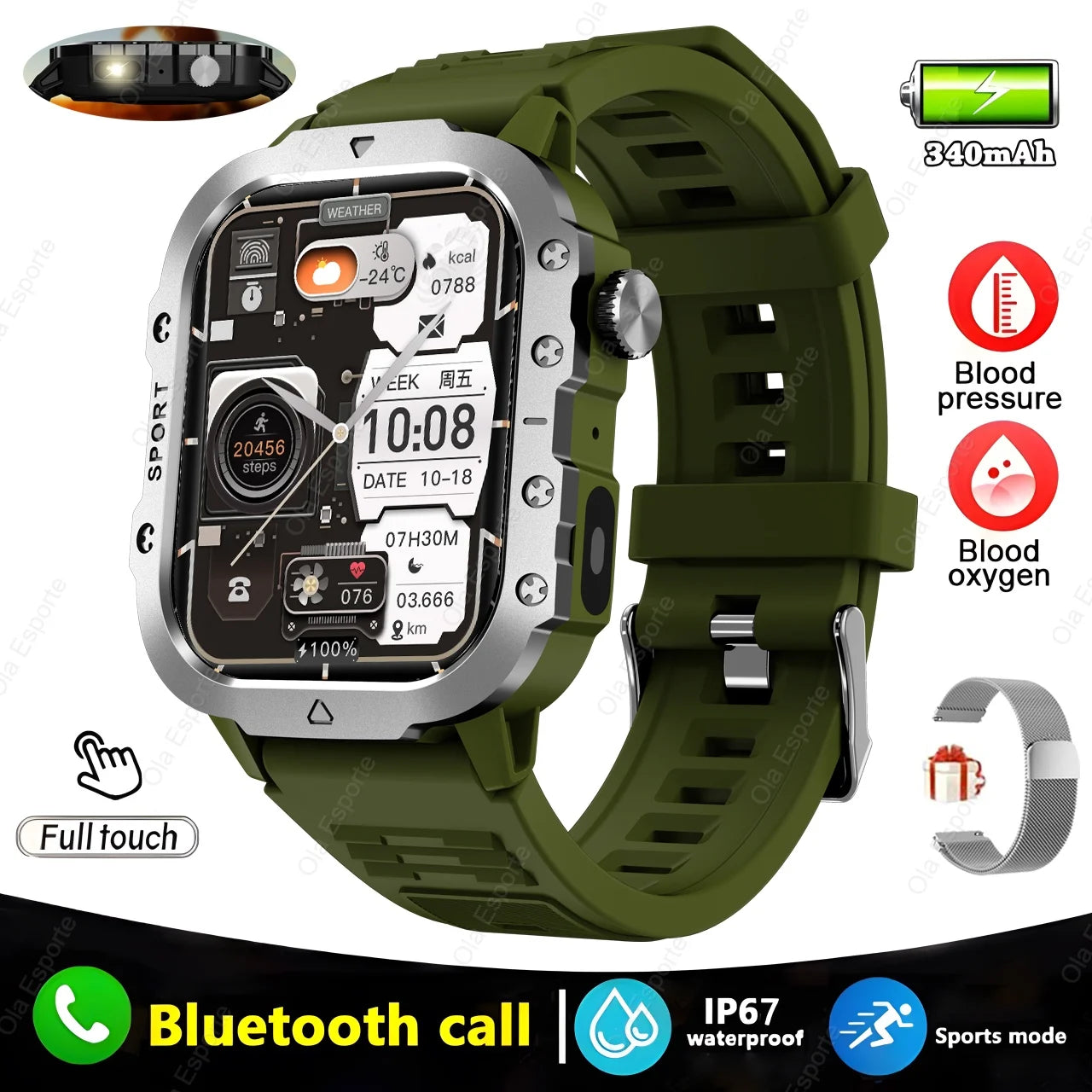 Original Men Smart Watch Bluetooth Call Fitness Clock 3ATM IP68 Swim Waterproof Sports Smartwatch for Women Xiaomi Android 2024 - Mountain ship