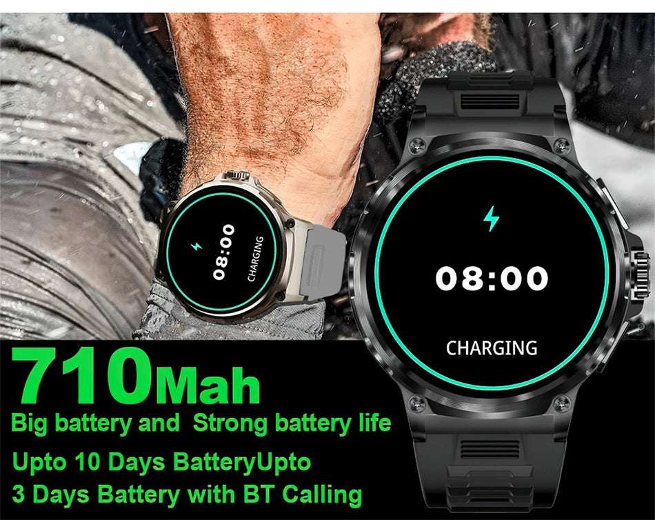 2024 New For Huawei Xiaomi Men GPS Track Smart Watch 1.85 Inch Ultra HD AMOLED Screen 710 Mah Battery Bluetooth Call Smartwatch - Mountain ship