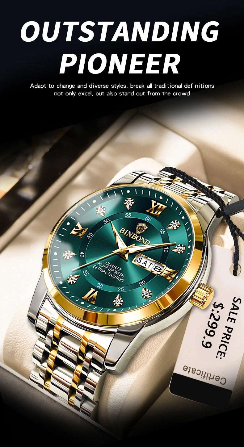 2024 Top Brand Luxury Fashion Diver Watch Men 30ATM Waterproof Date Clock Sport Watches Mens Quartz Wristwatch Relogio Masculino - Mountain ship