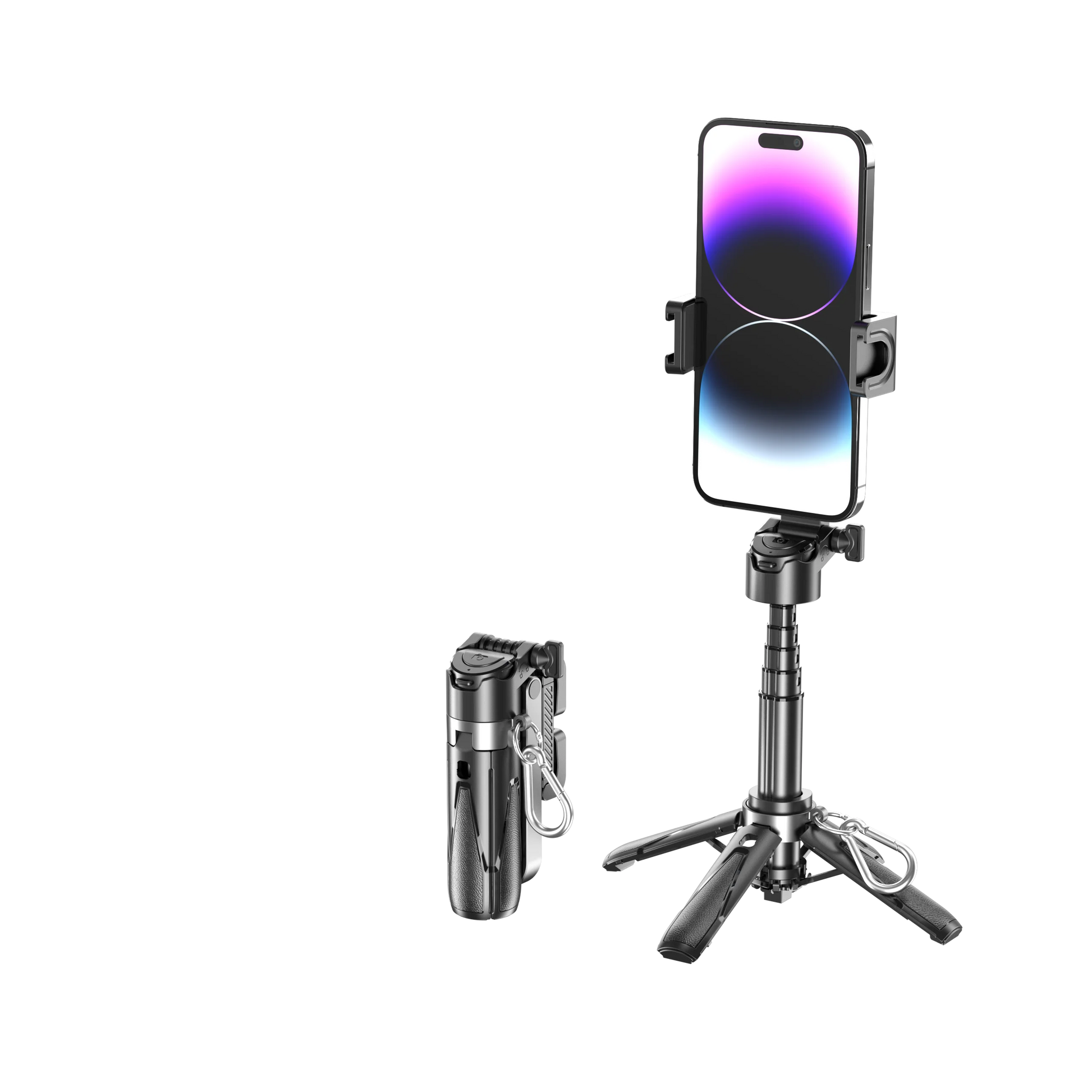 Newly Upgraded Design Mini Bluetooth Portable Telescopic Multifunctional Tripod Phone Selfie Stick - Mountain ship
