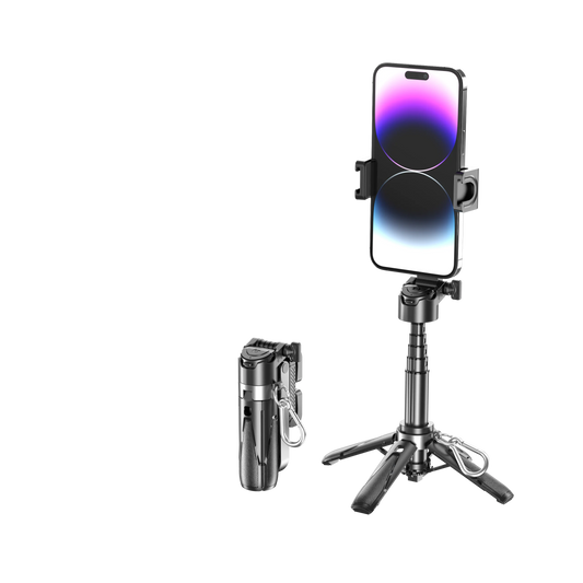 Newly Upgraded Design Mini Bluetooth Portable Telescopic Multifunctional Tripod Phone Selfie Stick - Mountain ship