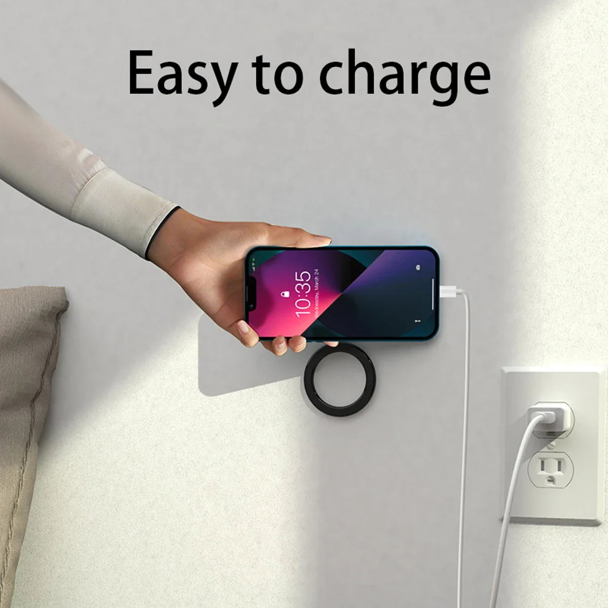 Magnetic Ring Holder For iPhone 14 13 12 Magnet Wall Mobile Phone Holder Magnetic Magsafe Car Phone Stand Universal iPad Phone - Mountain ship