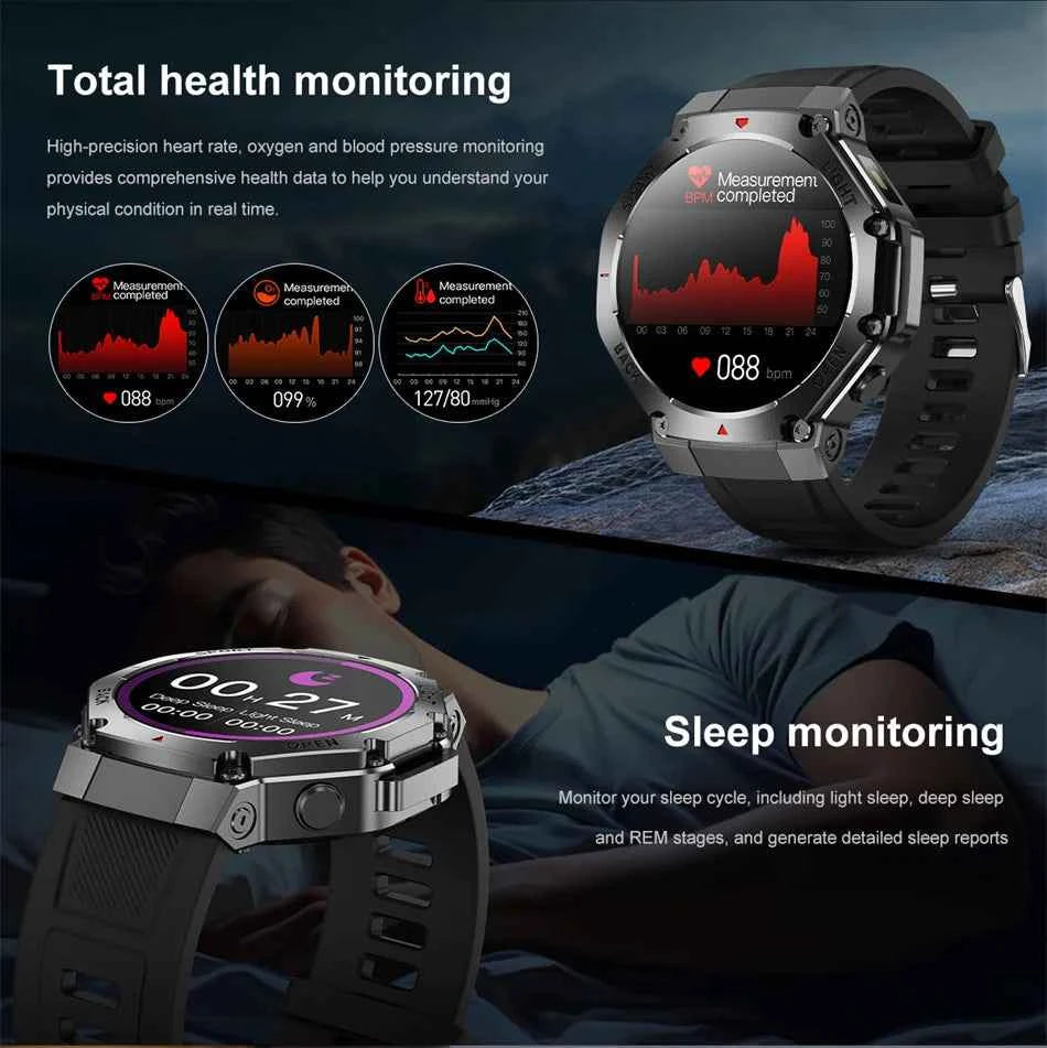 2025 New LED Smart Watch Men's HD AMOLED Bluetooth Call Waterproof Smartwatch Heart Rate Monitoring Women's Health Smart Watches - Mountain ship