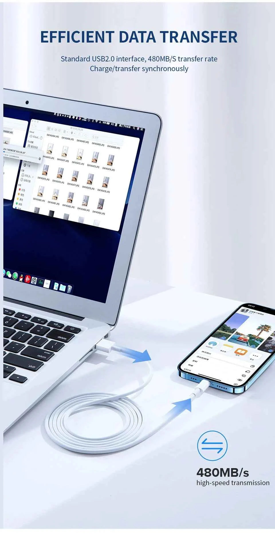 Original 30W USB Cable For Apple iPhone 14 13 12 11 Pro Max 7 8 Plus XS XR Fast Charging USB C TO iOS Cable Charger Accessories - Mountain ship