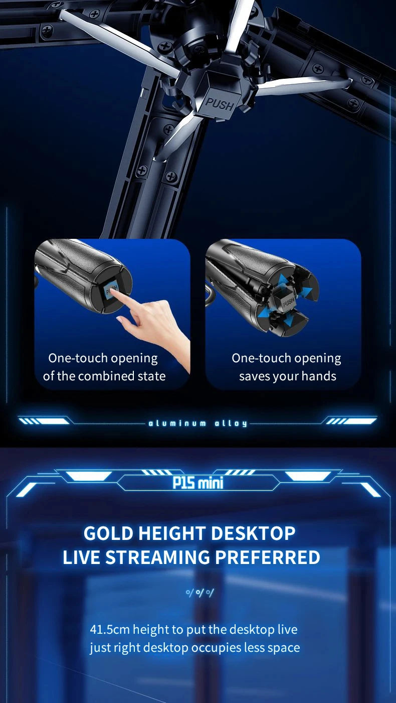 Newly Upgraded Design Mini Bluetooth Portable Telescopic Multifunctional Tripod Phone Selfie Stick - Mountain ship