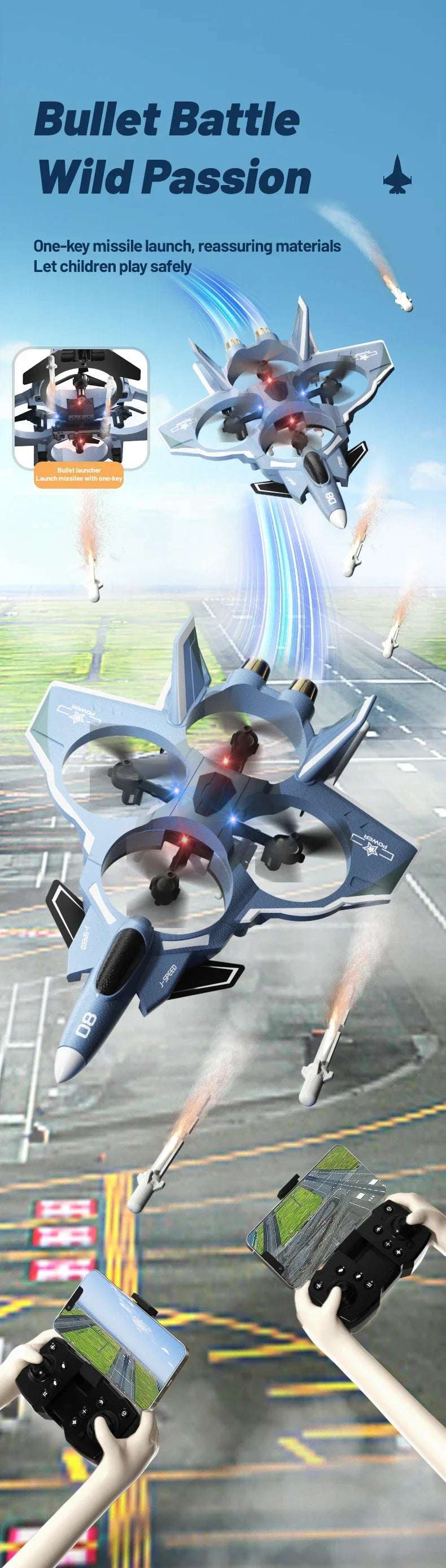 JJRC Dron With Camera Glide Take Off EVA Fighter WIFI Picture Transmission 8K Aerial Foam Remote Control Aircraft Toy Gifts - Mountain ship