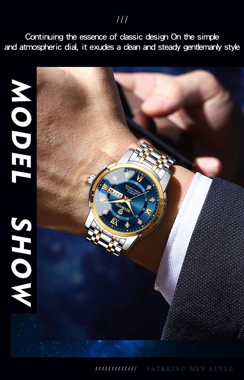 2024 Top Brand Luxury Fashion Diver Watch Men 30ATM Waterproof Date Clock Sport Watches Mens Quartz Wristwatch Relogio Masculino - Mountain ship