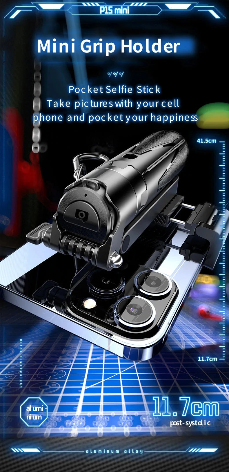 Newly Upgraded Design Mini Bluetooth Portable Telescopic Multifunctional Tripod Phone Selfie Stick - Mountain ship