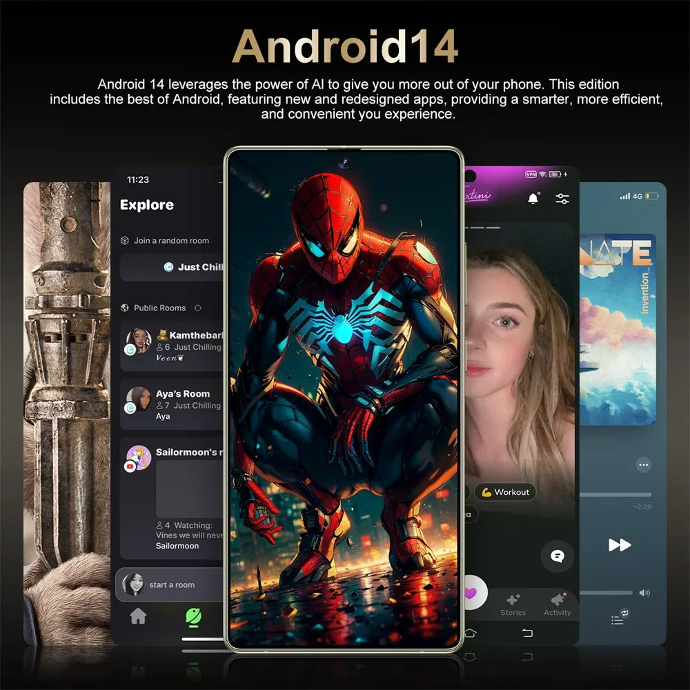 New S25 Ultra 7.3HD Original Smartphone 5G Global Version Mobile Phones Dual SIM Card Android 14 Cell Phone 7800mAh Cellphones - Mountain ship