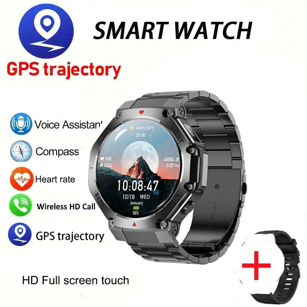2025 New LED Smart Watch Men's HD AMOLED Bluetooth Call Waterproof Smartwatch Heart Rate Monitoring Women's Health Smart Watches - Mountain ship