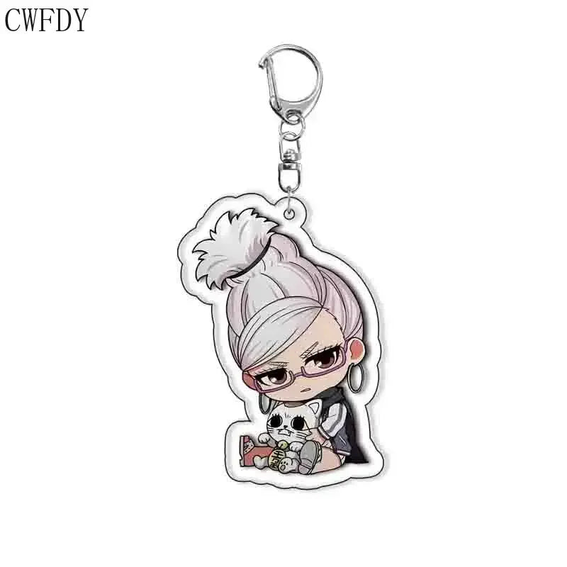 New Anime Dandadan Momo Acrylic Keychain Children Cartoon Badge Pendant Charms Key Chain Jewelry Accessories For Fans Xams Gift - Mountain ship