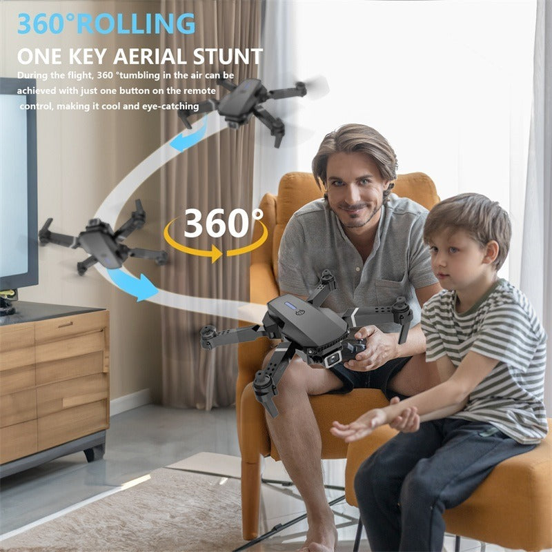 The E88 Dual-camera Drone With Two Batteries Has The Function Of Altitude Hold Mode. It Is Equipped With Dual Lenses And Can Fly Stably. - Mountain ship